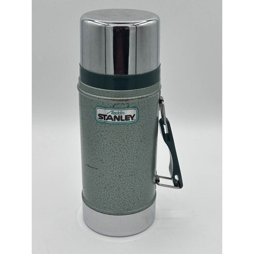 Vintage Aladdin Stanley Thermos No. A-1350B 24 oz. Wide Mouth Green - USA Made